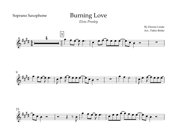 Burning Love (arr. Fabio Britto)