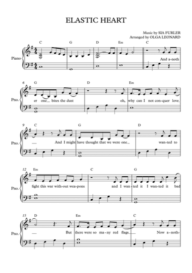 Elastic Heart (arr. Olga Leonard)