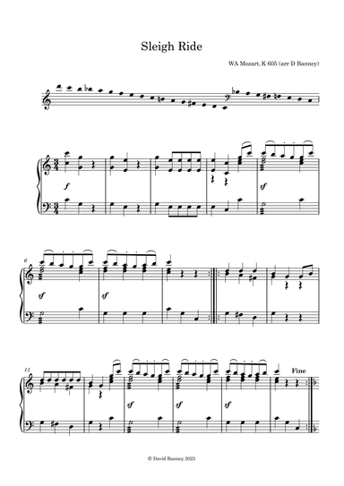 Sleigh Ride (arr. arr. David Banney)