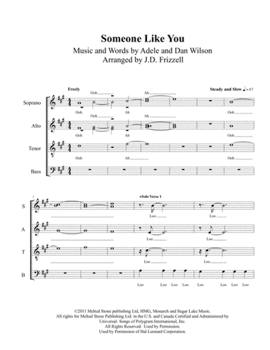 Someone Like You (arr. J.D. Frizzell)