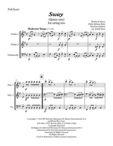 Sway (Quien Sera) (arr. Judith Katz)