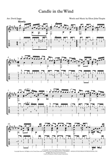 Candle In The Wind (arr. David Jaggs)