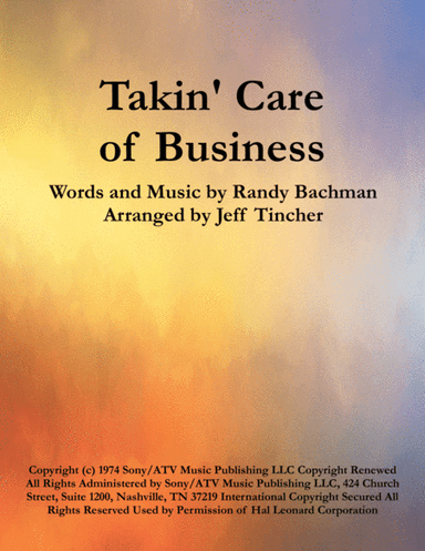 Takin' Care Of Business (arr. Jeff Tincher)