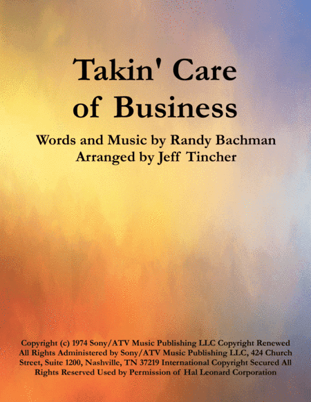 Takin' Care Of Business (arr. Jeff Tincher)