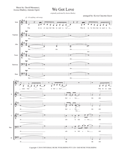 We Got Love (arr. Kevin Cincotta-Guest)