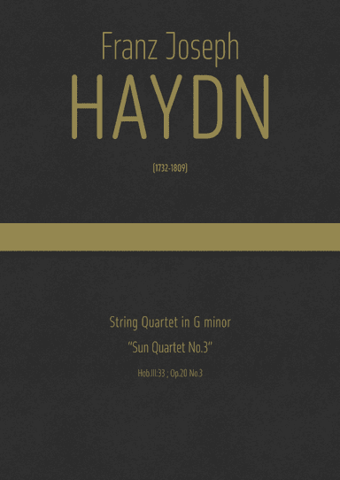 Haydn - String Quartet in G minor, Hob.III:33 ; Op.20 No.3 · "Sun Quartet No.3" (arr. J.G. Cucó Barber)