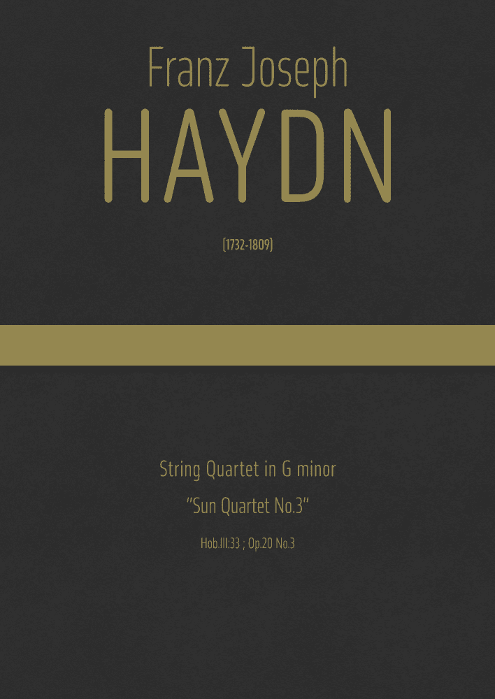Haydn - String Quartet in G minor, Hob.III:33 ; Op.20 No.3 · "Sun Quartet No.3" (arr. J.G. Cucó Barber)