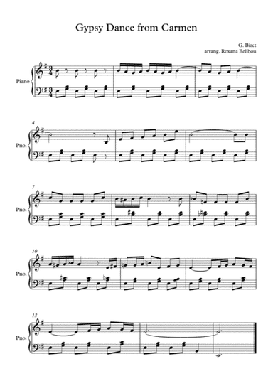 Gypsy Dance Carmen (arr. Roxana Belibou)