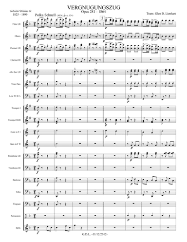 Vergnugunszug Polka - Extra Score (arr. Glen D. Lienhart)