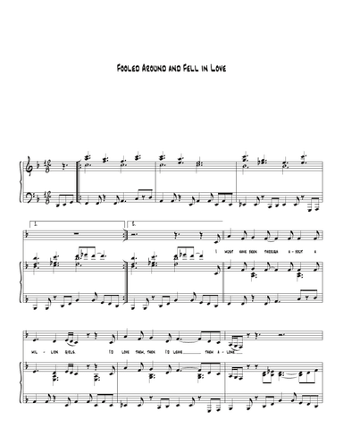 Fooled Around And Fell In Love (arr. Biegler)