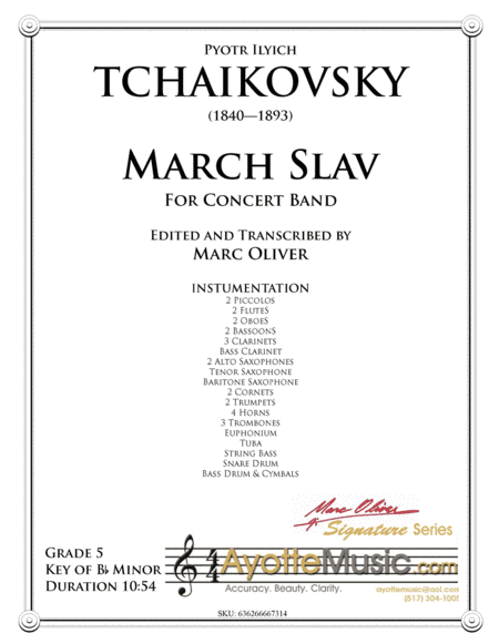 March Slav (Concert Band Transcription) - Tsarist Edition (arr. Marc Oliver)