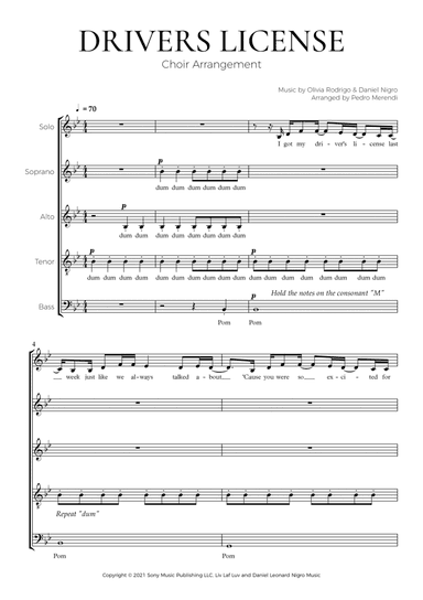 Drivers License (arr. Pedro Merendi)