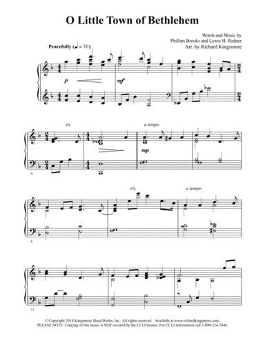 O Little Town of Bethlehem (arr. Richard Kingsmore)