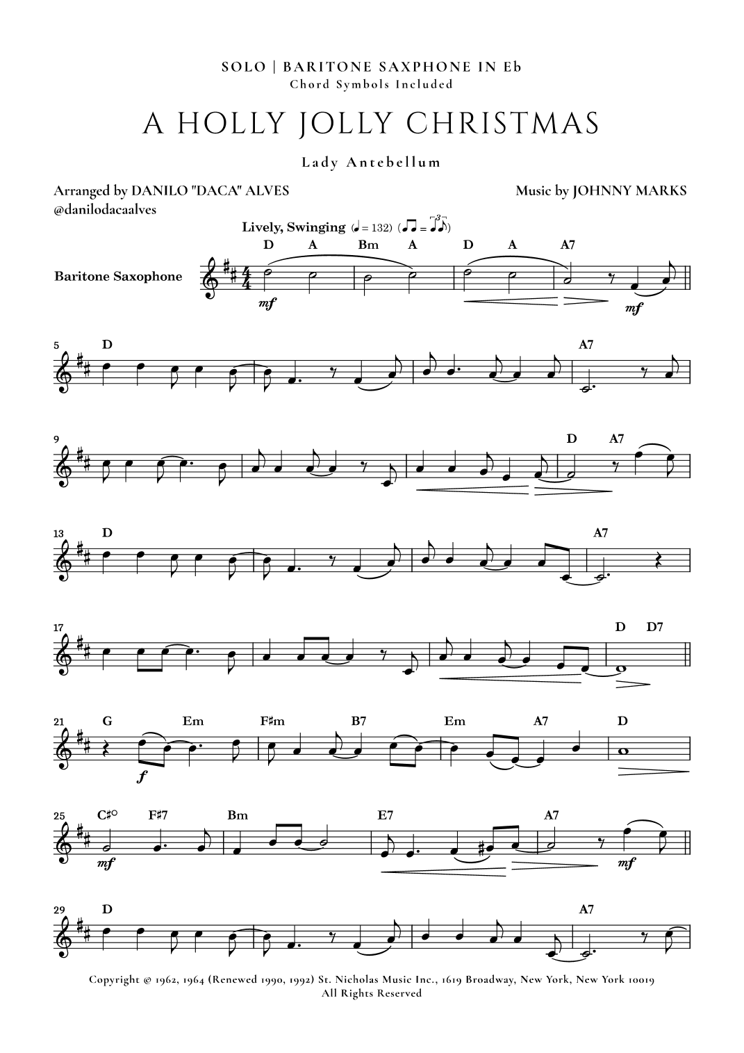 A Holly Jolly Christmas (arr. Danilo “Daca” Alves)