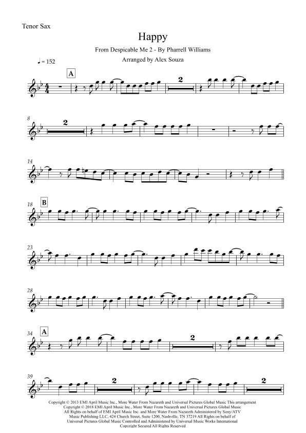 Happy (arr. Alex Souza)