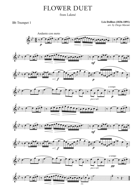 Flower Duet for Brass Quintet (arr. Diego Marani)