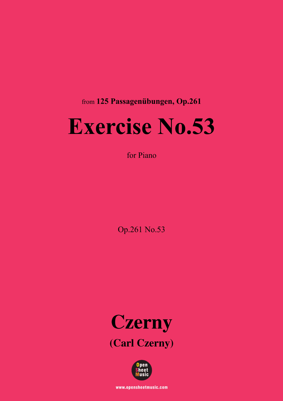 C. Czerny-Exercise No.53,Op.261 No.53 (arr. OSM Press)