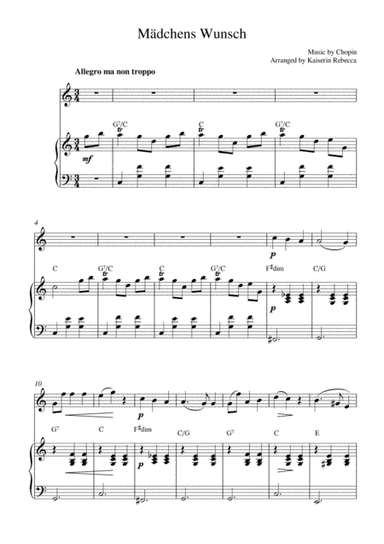 Mädchens Wunsch (arr. Kaiserin Rebecca)