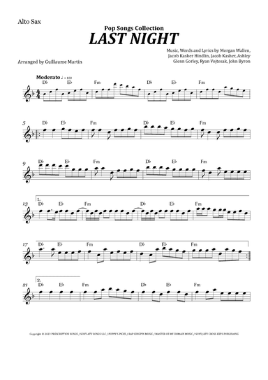 Last Night (arr. Guillaume Martin)
