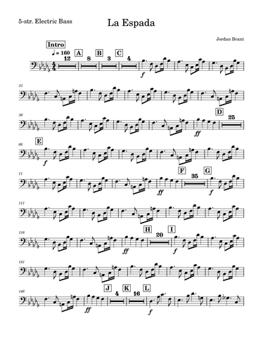 La Espada - 5 String Bass Part