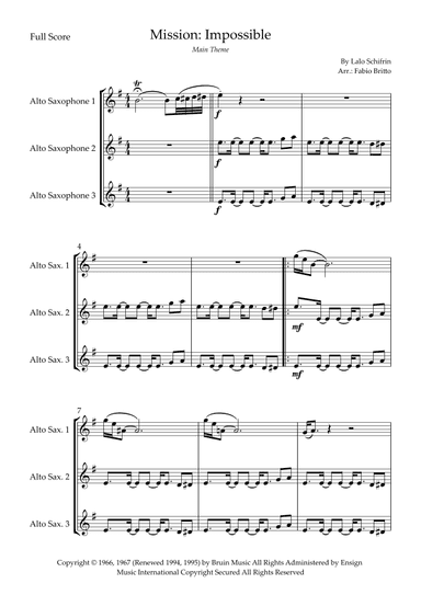 Mission: Impossible Theme (arr. Fabio Britto)
