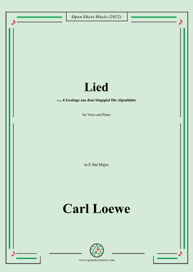 Loewe-Lied,in E flat Major,for Voice and Piano (arr. OSM Press)