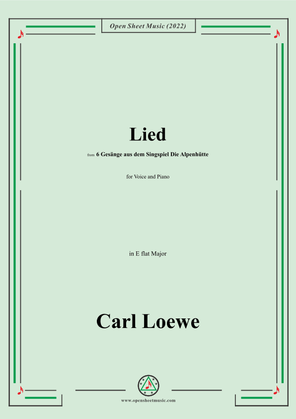 Loewe-Lied,in E flat Major,for Voice and Piano (arr. OSM Press)