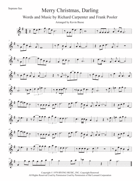 Merry Christmas, Darling (arr. Kevin Busse)
