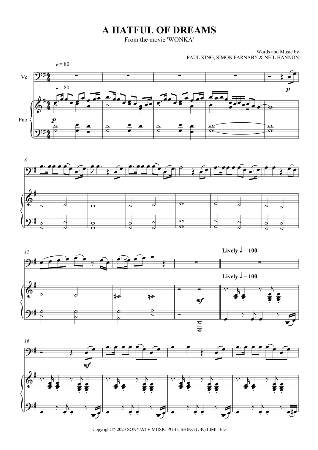 A Hatful Of Dreams (arr. SCMusic)
