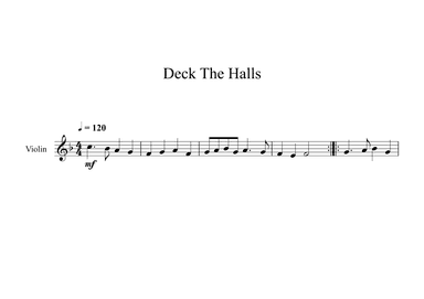 Deck The Halls (Violin) (arr. Digital Book Music)
