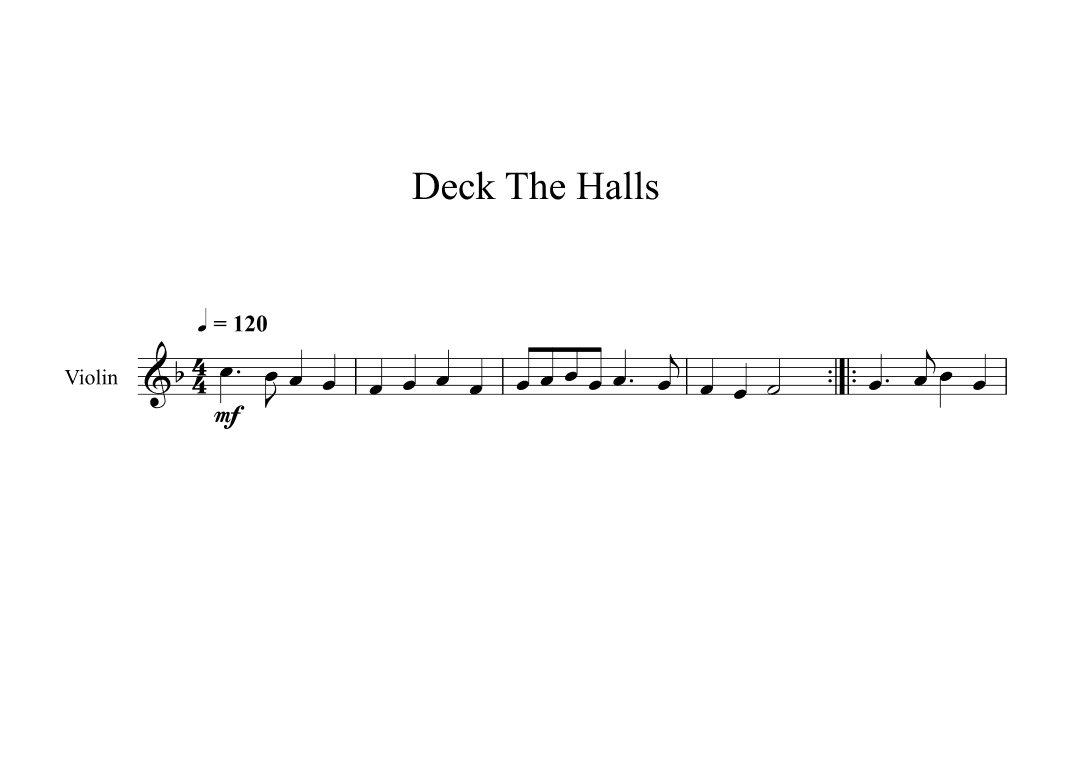 Deck The Halls (Violin) (arr. Digital Book Music)