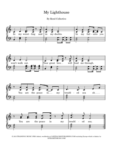 My Lighthouse (arr. Julie Wormald)