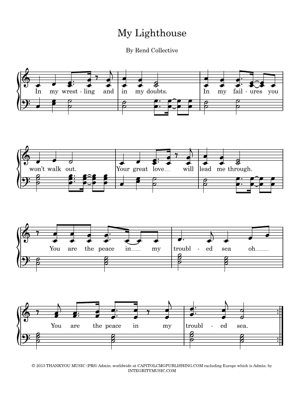 My Lighthouse (arr. Julie Wormald)