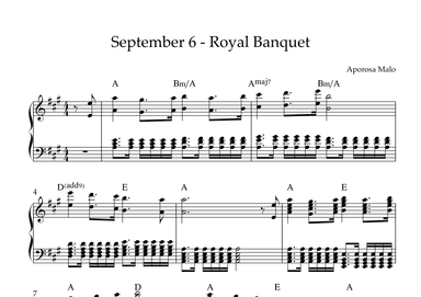 September 6 - Royal Banquet