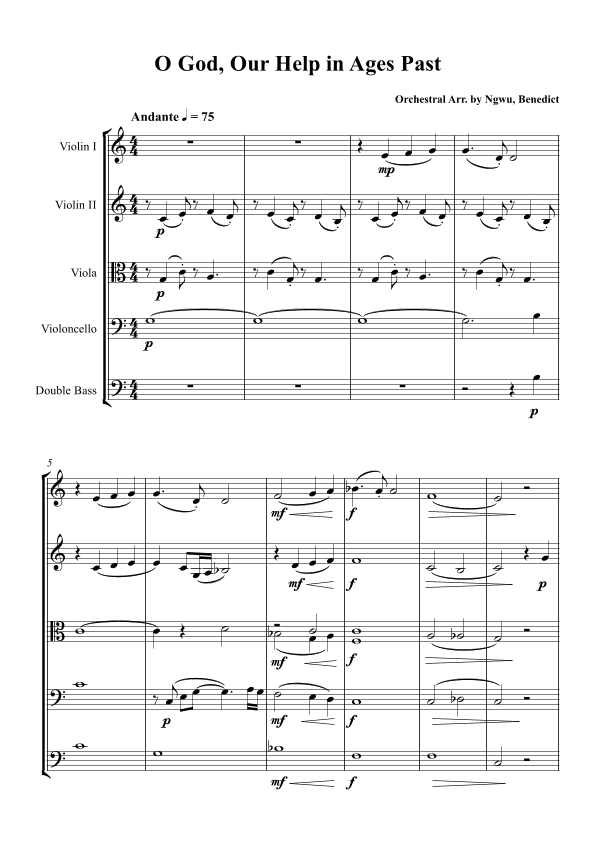 Oh God, our help in Ages past (arr. Benedict Ngwu)
