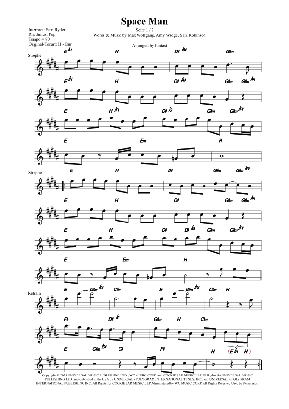 Space Man (arr. funtast)