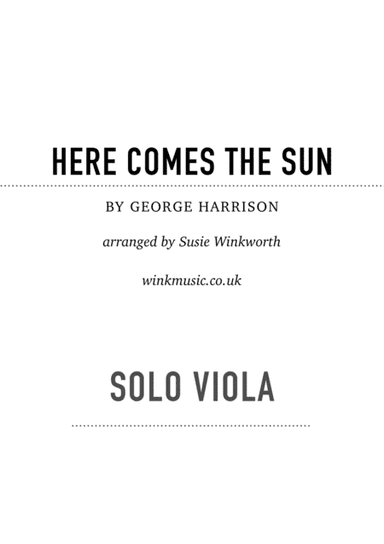 Here Comes The Sun (arr. Susie Winkworth winkmusic.co.uk)