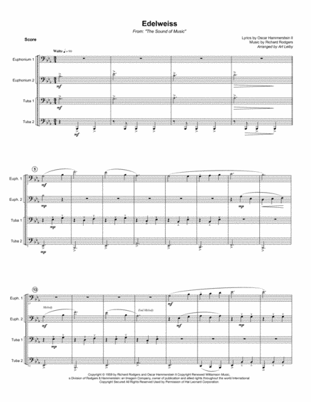 Edelweiss (arr. Art Leiby)