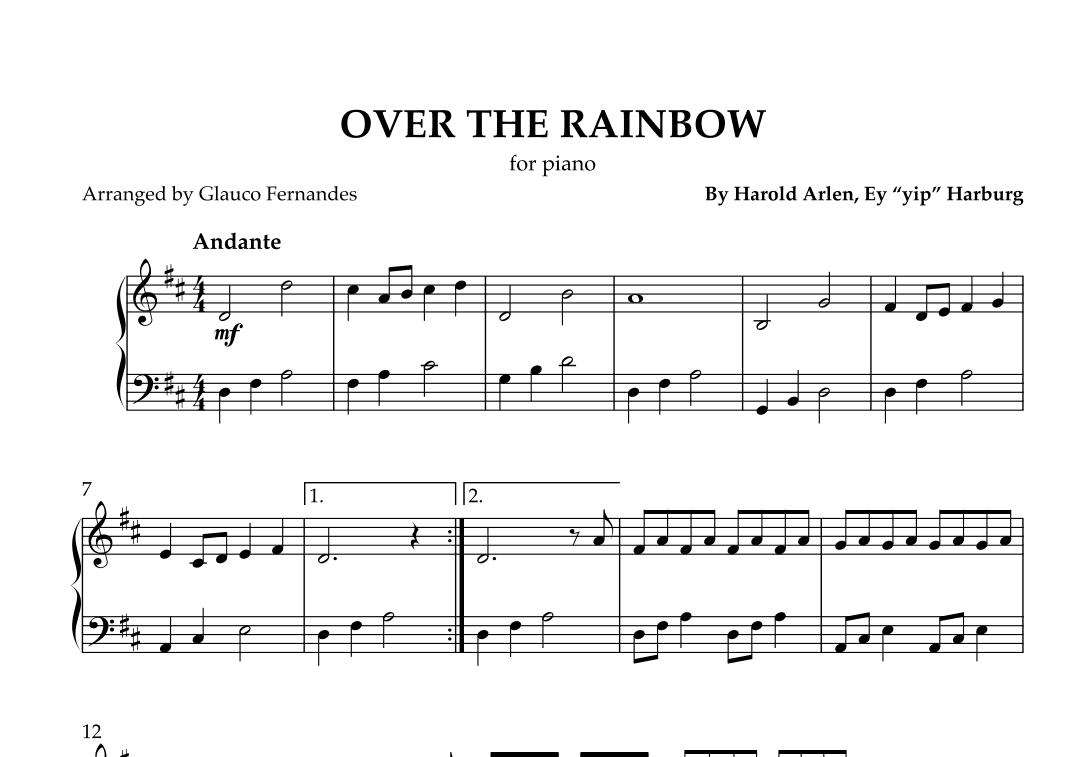 Over The Rainbow (arr. Glauco Fernandes)