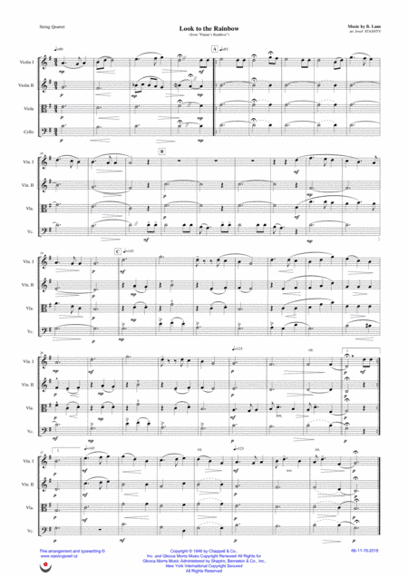 Look To The Rainbow (arr. Josef Štastný)