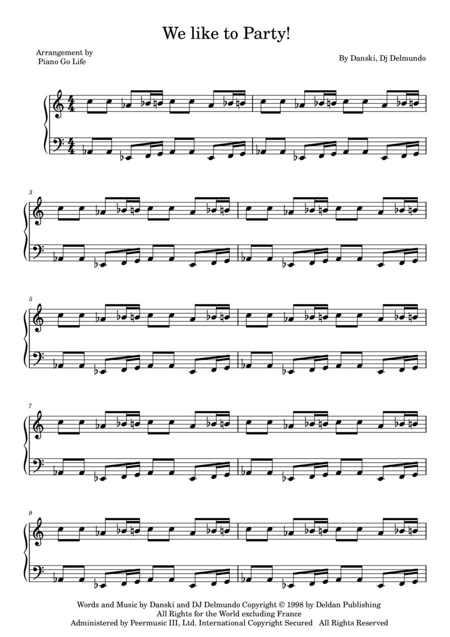We Like To Party! (arr. Piano Go Life)