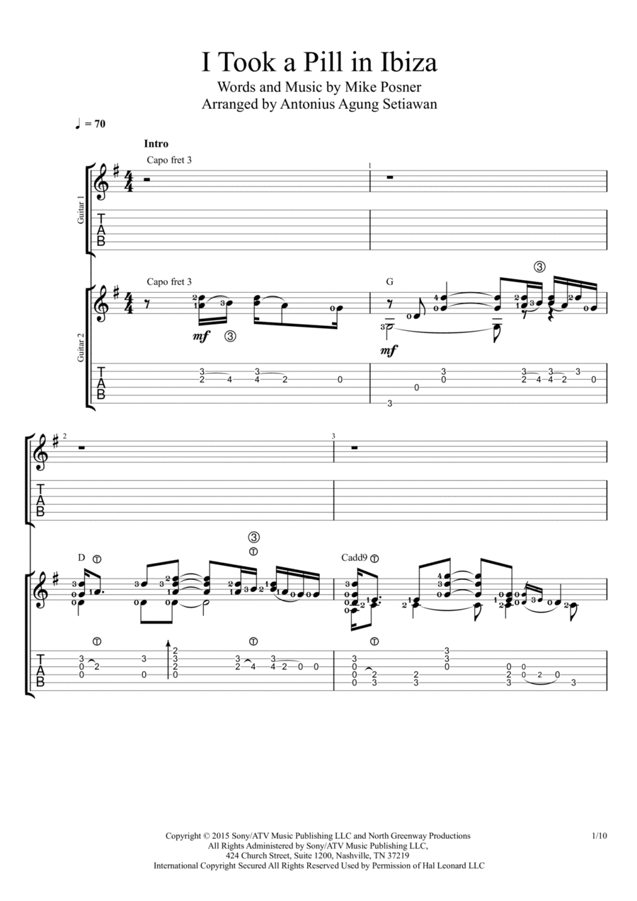 I Took A Pill In Ibiza (arr. Antonius Agung Setiawan)