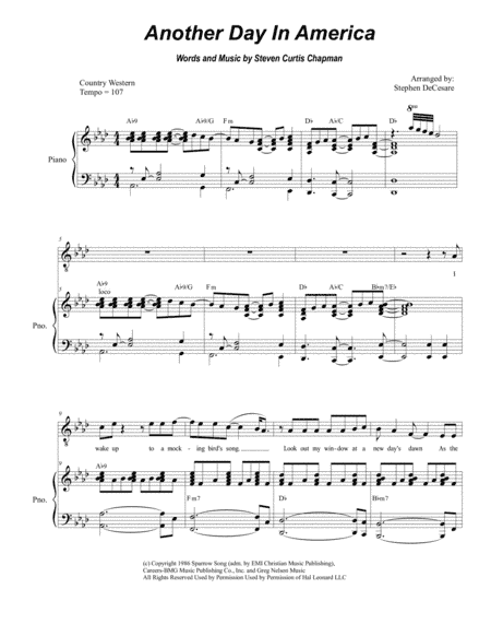 Another Day In America (arr. Stephen DeCesare)