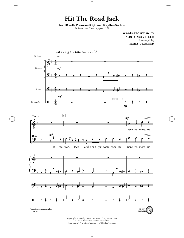 Hit The Road Jack (arr. Emily Crocker)