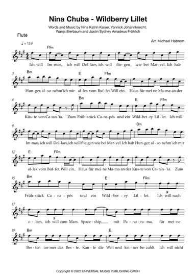 Wildberry Lillet (arr. Michael Habrom)