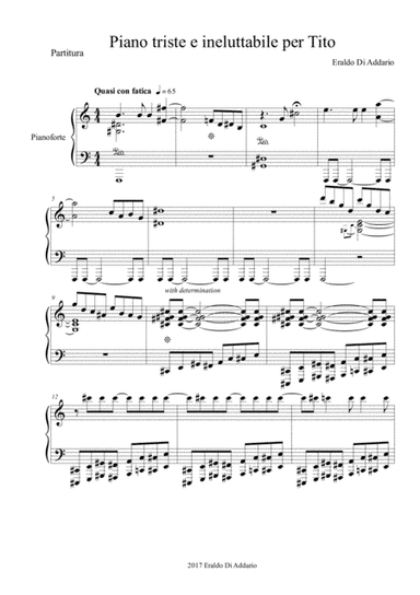 Piano triste e ineluttabile per Tito