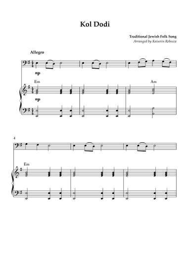 Kol Dodi (arr. Kaiserin Rebecca)