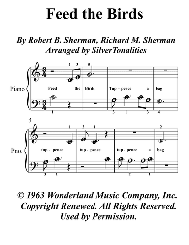 Feed The Birds (tuppence A Bag) (arr. Robert B. Sherman)