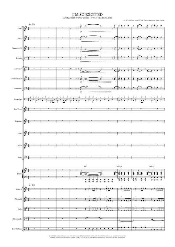 I'm So Excited (arr. Paul Lorenz)
