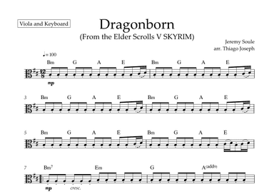 Dragonborn (skyrim Theme) (arr. Thiago Joseph)